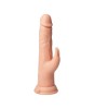 Vibrator Thruster Rabbit FemmeFunn, Remote Control, 10 Moduri Vibratii, 3 Moduri Impimgere, Silicon Lichid, USB, Natural, 20.8 cm