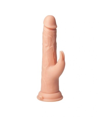 Vibrator Thruster Rabbit FemmeFunn, Remote Control, 10 Moduri Vibratii, 3 Moduri Impimgere, Silicon Lichid, USB, Natural, 20.8 cm foto