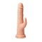 Vibrator Thruster Rabbit FemmeFunn, Remote Control, 10 Moduri Vibratii, 3 Moduri Impimgere, Silicon Lichid, USB, Natural, 20.8 cm