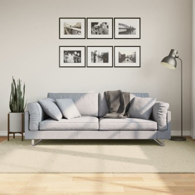 Covor HUARTE, fir scurt, moale și lavabil, crem, 160x230 cm foto