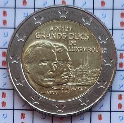 Luxembourg 2 euro 2012 UNC - William IV - km 121 - E001 foto