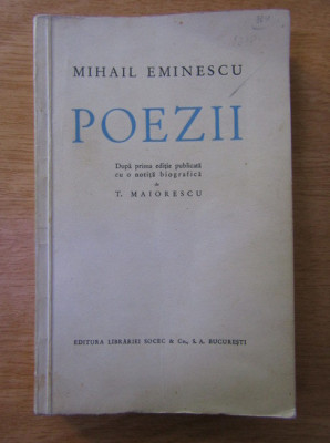 Mihail Eminescu - Poezii (1936) foto