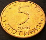 Cumpara ieftin Moneda 5 STOTINKI - BULGARIA, anul 2000 *cod 1829 = UNC, Europa