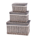 Cumpara ieftin Set 3 cosuri depozitare lemn rachita gri 28,5 x 20 x 15 cm, 37 x 26,5 x 20 cm, 44,5 x 33,5 x 22,5 cm
