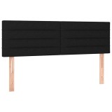 Cumpara ieftin Tablii de pat, negru, 144x5x78/88 cm, textil