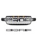 Grila radiator Raptor Style negru mat cu contur alb si leduri portocalii, Ford Ranger T9 2022-2024
