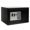 Seif metalic, electronic, 20 x 31 x 20 cm, set 2 chei si accesorii incluse, negru