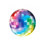 Balon folie sfera 3D GLOB DISCO MULTICOLOR 55x55 cm