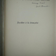 Jardins a la francaise, sonnets Emile Henriot cu dedicatia autorului, Paris 1911