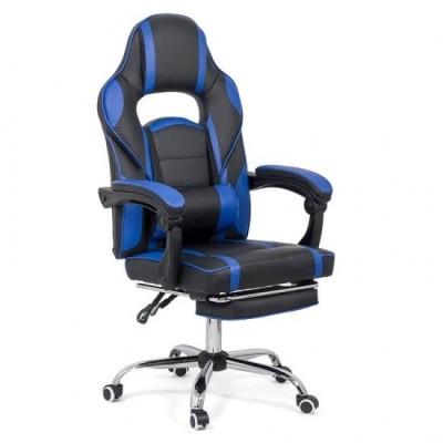 SCAUN GAMING CU SUPORT DE PICIOARE OFF 302 ALBASTRU foto
