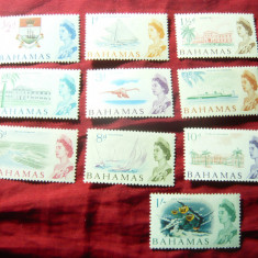 Serie mica Bahamas colonie britanica 1965 R.Elisabeta II, 10 valori