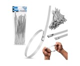 Set cleme din inox, 7,9x250mm, 100 bucati, Geko G17259