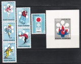 Romania 1971 LP. 778-779 - J. O. de iarnă - Sapporo, Serie + Colita, MNH