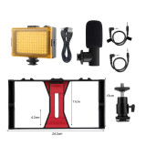 P3022 Kit 3 &icirc;n 1 Echipament video Telefon Smartphone Stabilizator cușcă cu lumin, Oem