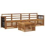 vidaXL Set de canapele de exterior 5 pcs natural Lemn Solid de Acacia 3383990