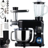 Robot de bucatarie 3 in 1 Ruhhy, 2300w, Bol 6,2L Inox, cu mixer, blender si masina de tocat carne, negru