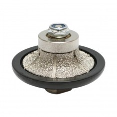 Freza diamantata semibaston B15, D65mm, raza 15mm, filet M14 pentru canturi granit Breckner Germany