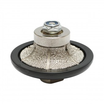Freza diamantata semibaston B15, D65mm, raza 15mm, filet M14 pentru canturi granit Breckner Germany foto