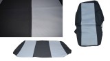 Huse Auto Dacia Logan 2013-2020, ALM, Textil, Negru+Gri, 9 Piese, Compatibil Airbag