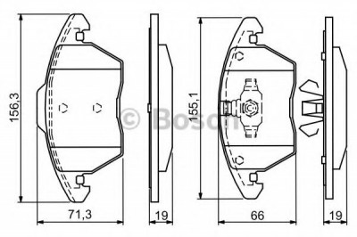 Set placute frana,frana disc VW UP (2011 - 2016) BOSCH 0 986 424 825 foto