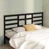 VidaXL Tăblie de pat, negru, 206x4x104 cm, lemn masiv de pin