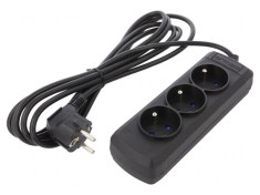 Prelungitor 3 Prize 250V 10A Negru foto