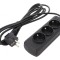 Prelungitor 3 Prize 250V 10A Negru