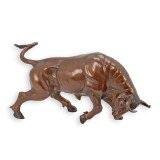 Taur furios-statueta din bronz masiv TBA-167