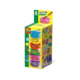 Acuarele lavabile pasta glitter, set 6 culori x 45ml, SES Creative