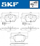 Set placute frana fata SKF VKBP80113E