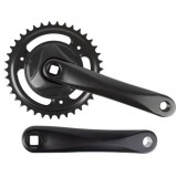 Angrenaj pedalier din aluminiu, 1 foaie, 38 dinti, ax patrat, lungime brat 170mm