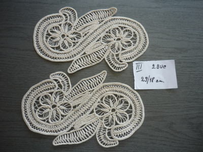 MILEU MACRAME, MACRAMEU Nr 3. LOT 2 BUC. 29/18 cm. foto