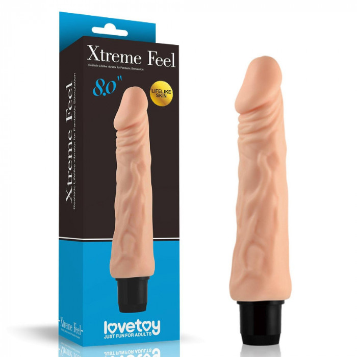 Vibrator natural moale și realist pentru penis 20 cm