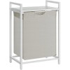 Dulap baie, Artool, placa raft MDF, cadru otel, cu compartiment rufe, alb, 50x33x72 cm