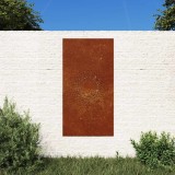vidaXL Decor perete de grădină 105x55 cm design soare oțel Corten 824490
