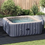 vidaXL Capac pătrat pentru piscină Negru Poliester 274 x 274 cm