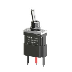 Intrerupator basculant cu mentinere, 12mm, 2 pozitii, 3 fire, ON-ON, 16A 125 250VAC, 20A 24VDC, SPDT, IP67, FLKN2-12X-W