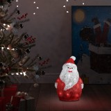 VidaXL Figurină Moș Crăciun cu LED, 28 m, acrilic, interior/exterior