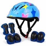 Set Protectie pentru Copii FIXATO 7 in 1, Casca pentru 3-8 ani, Genunchiere, Cotiere, Aparatori Incheieturi, pentru Bicicleta, Trotineta, Role, Marime
