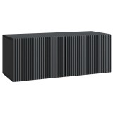 vidaXL Oglindă TV montată pe perete Pe perete Negru 78,5 x 31 x 30 cm 898546