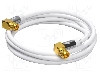 Cablu adaptor din ambele par&amp;amp;#355;i, mufa in unghi F, 1m, 75&amp;Omega;, Goobay - 70481 foto