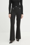 Morgan pantaloni PFLAC.F femei, culoarea negru, evazati, high waist, PFLAC.F