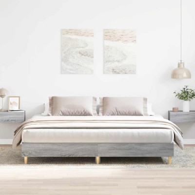 vidaXL Cadru de pat fără saltea Gri Sonoma 180x200cm Lemn prelucrat 3329026 foto