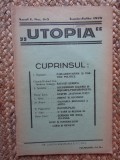 Revista UTOPIA ANUL I nr. 4-5 / 1929