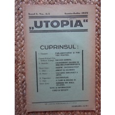 Revista UTOPIA ANUL I nr. 4-5 / 1929