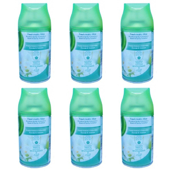 6 x Odorizant camera, Air wick, Rezerva, Fresia bianca e gelosmio freesia, 250ml