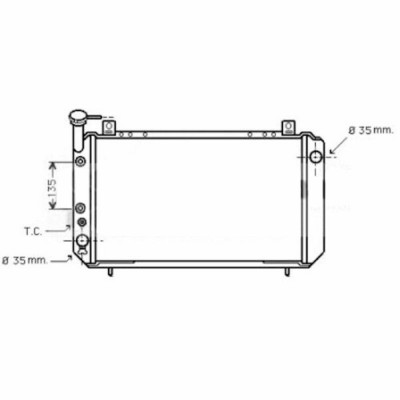 Radiator racire Nissan Sunny (B12/N13), 06.1986-06.1990, Motorizare 1, 7 D 40kw Diesel, tip climatizare Cu/fara AC, cutie automata, tip Calsonic, dia foto