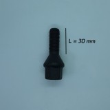 Prezon janta aliaj negru M12x1.5 30 mm Renault, Dacia, Opel, Suzuki, Saab, BMW