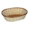 Cos de Bucatarie Decorativ Oval de Culoare Naturala &amp; Maro 27x20x8cm