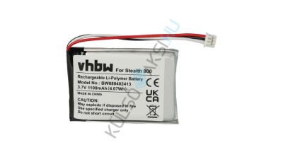 Baterie pentru căști fără fir VHBW pentru Turtle Beach Elite 800X Gen 2, 800, 800P - 1100 mAh 3,7 V Li-polimer foto